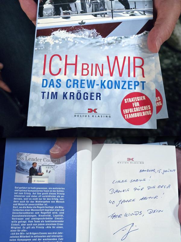 Buch von Tim Kröger mit Widmung